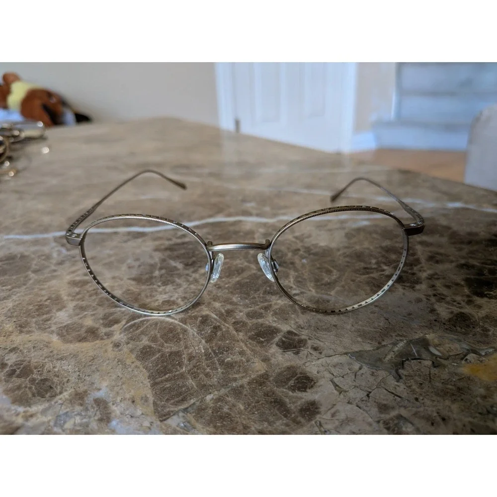 Maui Jim North Star Titanium Gold Round Eyeglasses Frames 48-21 145 Japan